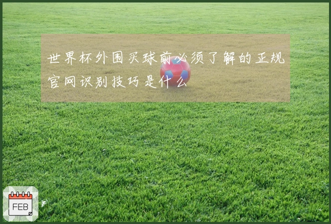 世界杯外围买球前必须了解的正规官网识别技巧是什么
