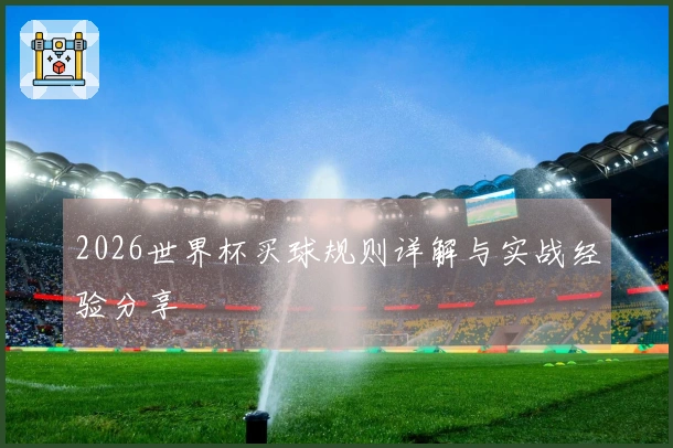 2026世界杯买球规则详解与实战经验分享