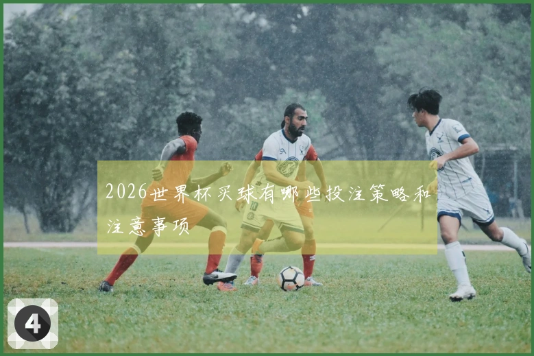 2026世界杯买球有哪些投注策略和注意事项